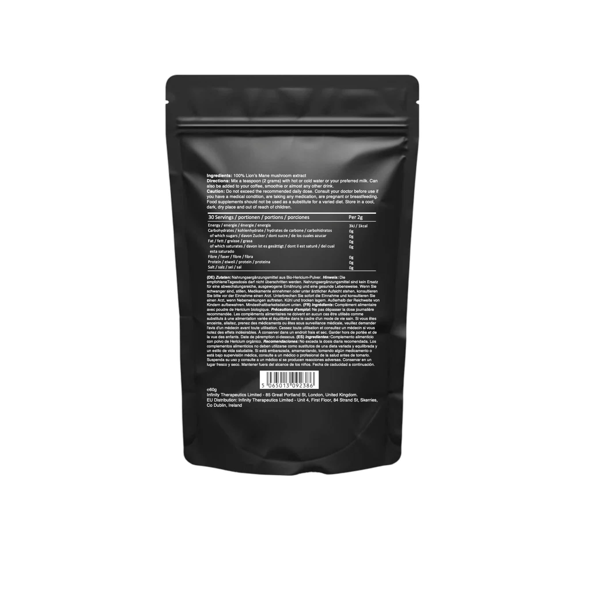 Lion's Mane Powder - 60 Grams - 30 Servings - Charava UK